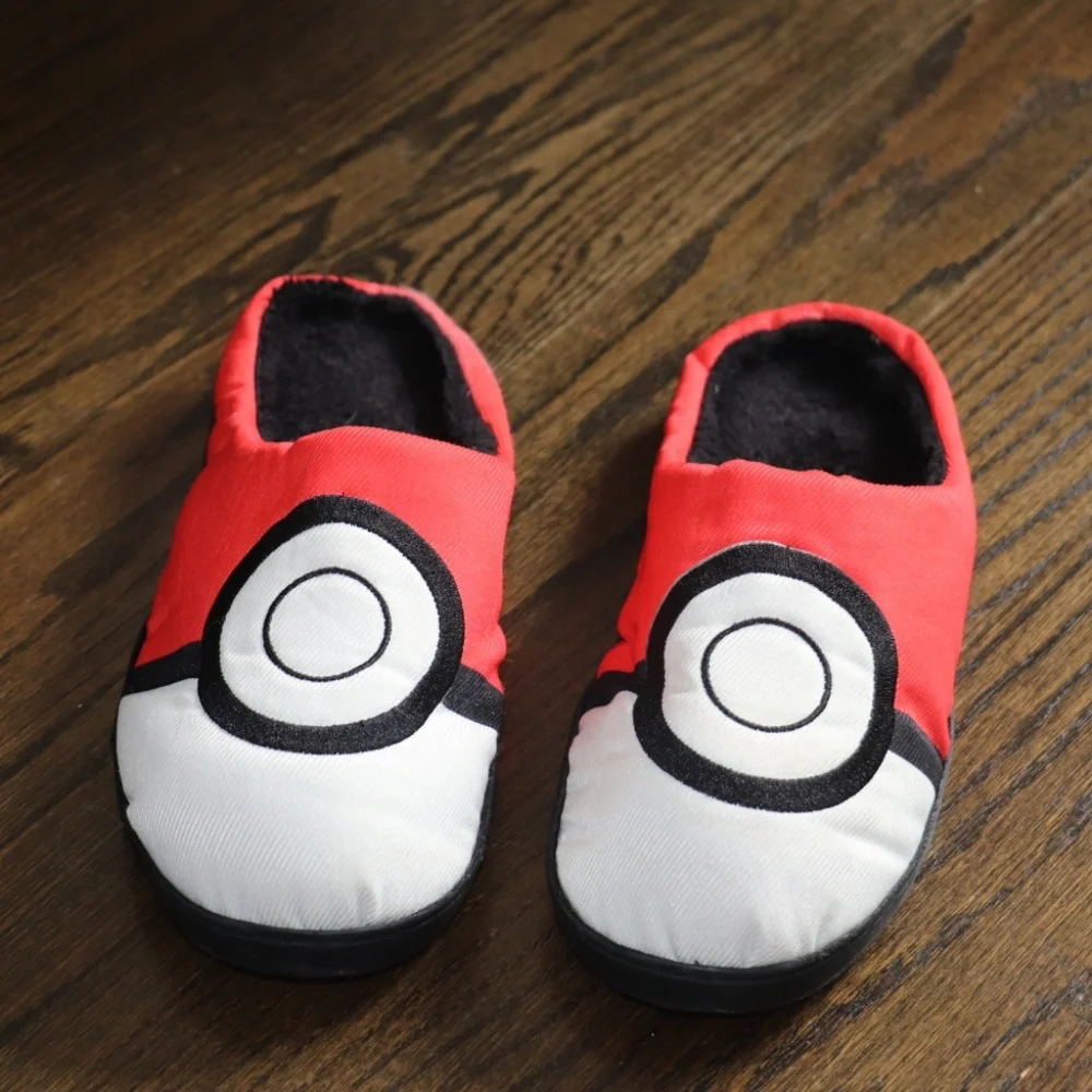 Pokemon Poke Ball Scuff Hard Bottom Adult Unisex Slipper Size XL Red Black White - Picture 2 of 12